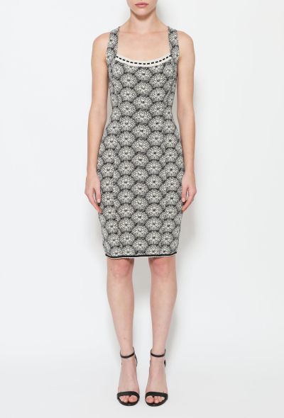 Alaïa RARE '90s Scalloped Intarsia Dress - 2