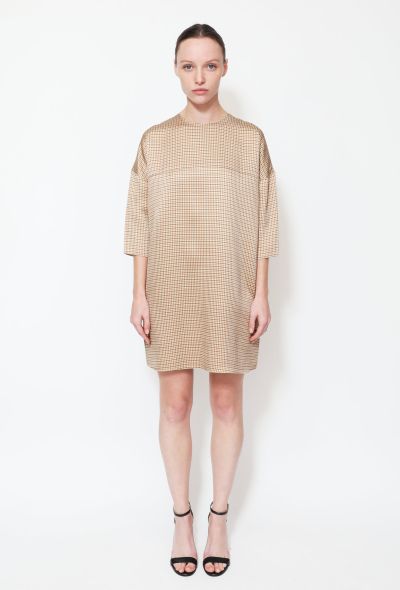 Céline Houndstooth Silk Dress - 1