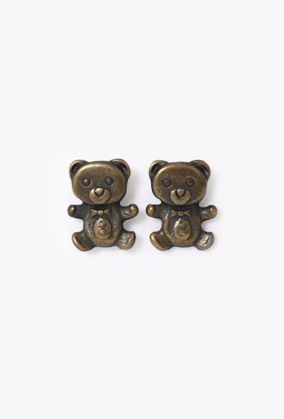 Moschino '90s Teddy Clip Earrings - 1