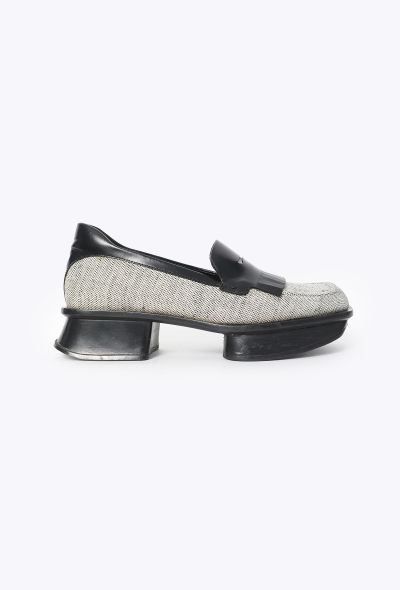Prada S/S 1999 Platform Canvas Loafers - 1