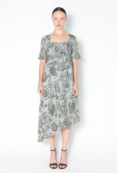 Romeo Gigli '90s Asymmetrical Velvet Crêpe Dress - 1