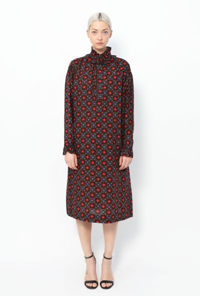 Saint Laurent COLLECTOR F/W 1980 Printed Silk Smock Dress - 1