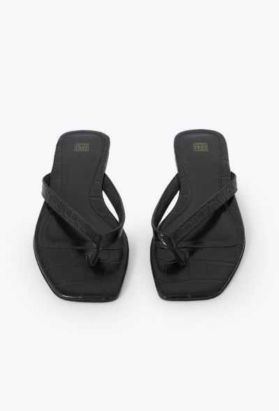 Toteme 2023 Embossed Leather Sandals - 1