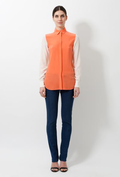 Céline Bicolor Silk Blouse - 2