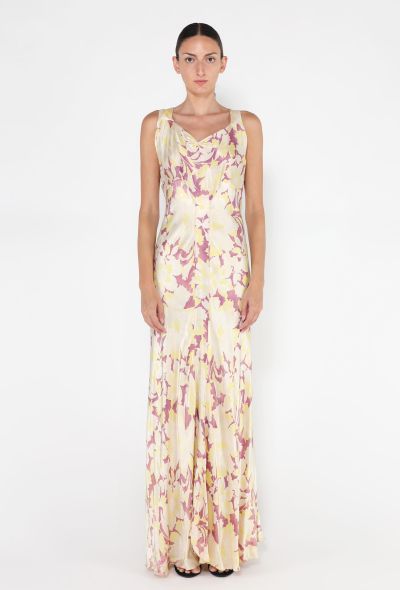 Floral Silk Bias Evening Gown, 1930s - 2