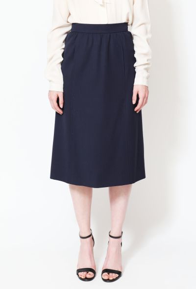 Saint Laurent 70s High-Waisted Twill Wrap Skirt - 2