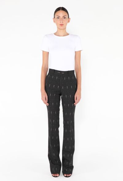Gucci 2018 Tailored Wool Logo Trousers - 2