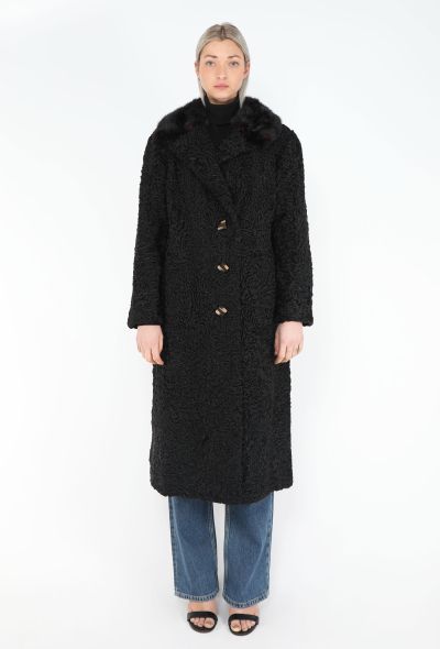1950s Astrakhan & Mink Fur Coat - 2
