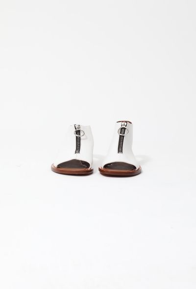 Céline Zip Leather Flat Sandals - 2