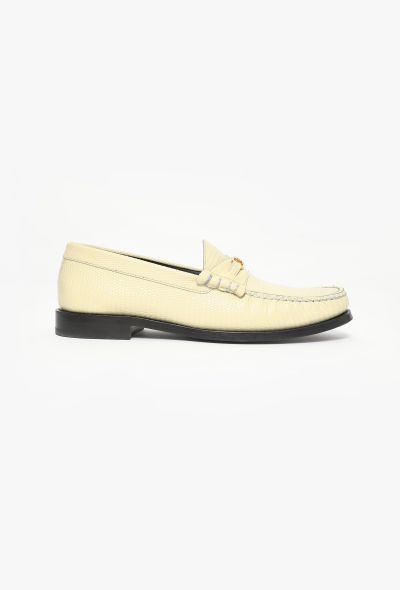 Céline Lizard Embossed Triomphe Loafers - 1