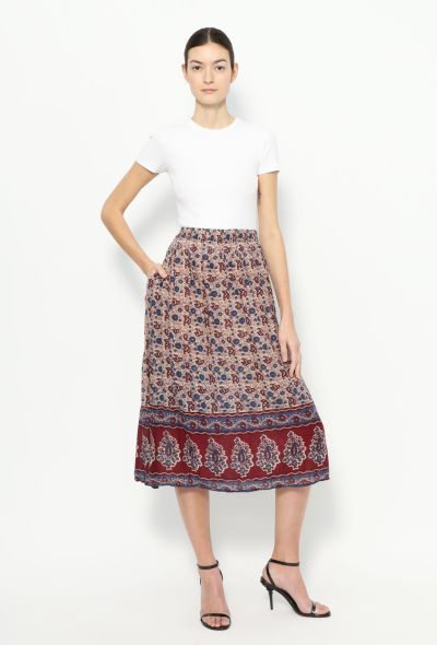 World Treasures '70s Authentic Block Print Skirt - 1