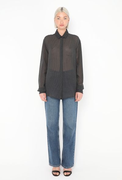 Saint Laurent 2019 Silk Polka Dot Blouse - 2