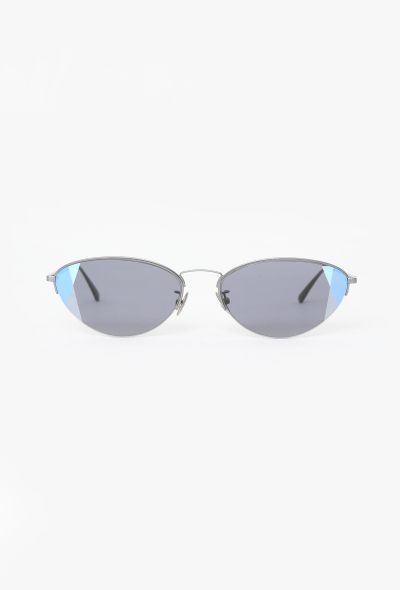 Bottega Veneta 2022 Metallic Cat-Eye Sunglasses - 1