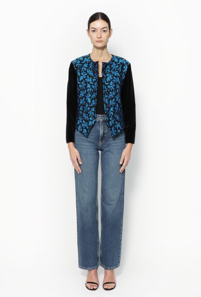 Saint Laurent Fall 1990 Brocade Velvet Jacket - 2