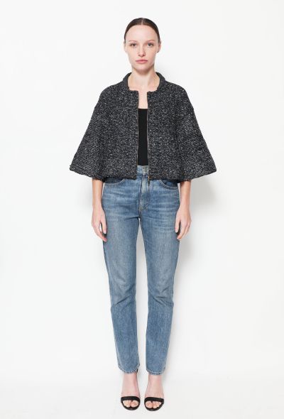 Chanel Tonal Embroidered Zip Jacket - 1