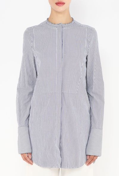 Céline Pinstripe Bib Tunic Shirt - 1