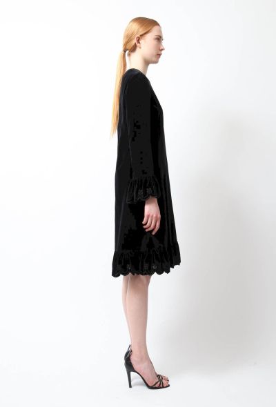 Jean-Louis Scherrer Eyelet Velvet Dress - 2