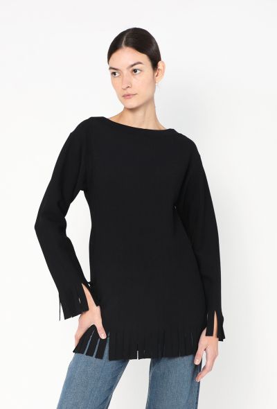 Alaïa Ribbed Fringe Trim Tunic - 1