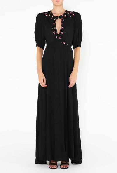 Ossie Clark RARE 1970 'Moon & Stars' Keyhole Gown - 2
