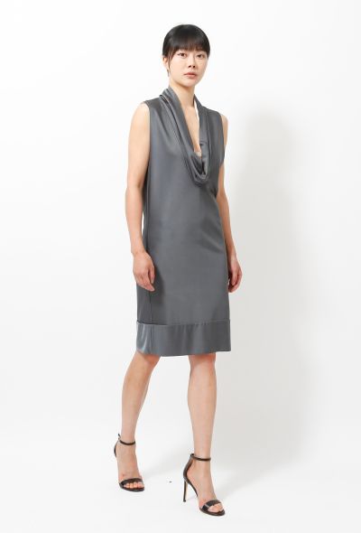 Balenciaga Gunmetal Jersey Dress - 2