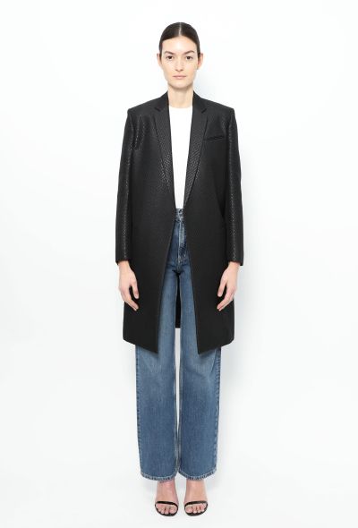 Céline Notched Brocade Crombie Coat - 2