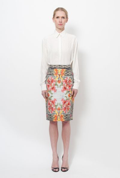 Givenchy Cruise 2012 Floral Tweed Skirt - 1