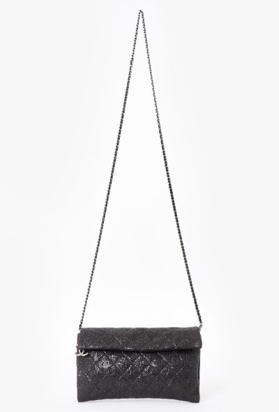 Chanel Black Iridescent Clutch With Chain - 1