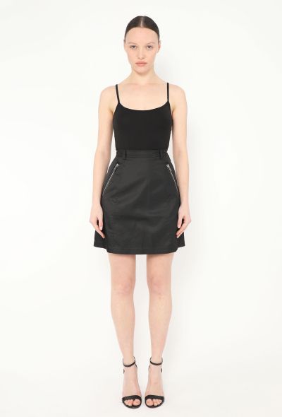 Prada A-Line Nylon Zip Skirt - 1