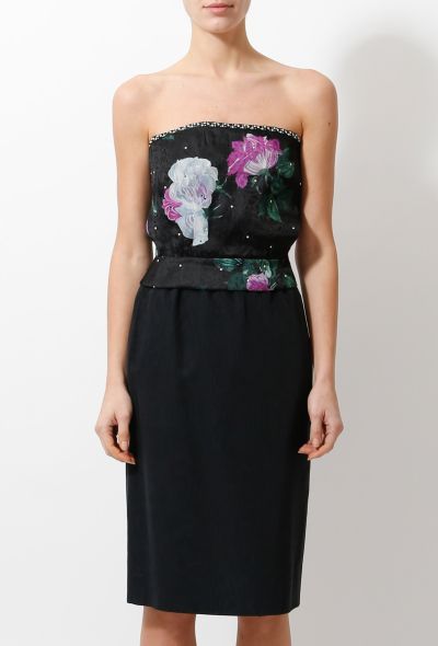 Emanuel Ungaro 70s Floral Bustier Skirt Ensemble - 2