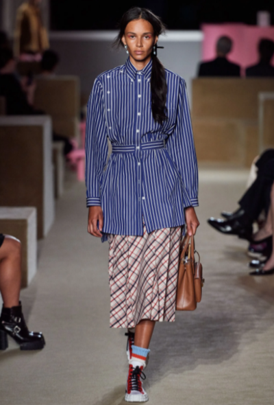 Prada Resort 2020 Plaid Pleated Skirt - 2