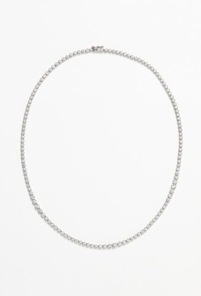 Vintage Fine Jewelry 18k White Gold & 7.5 Carats Diamond Necklace - 1