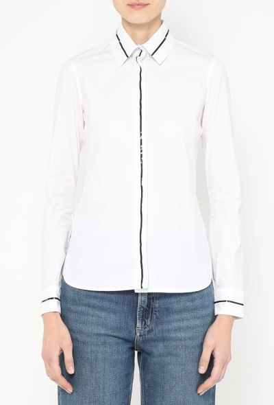 Balenciaga S/S 2007 Patent Trim Cotton Shirt - 1