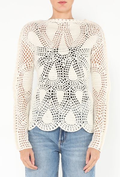 Gabriela Hearst Pre-Fall 2024 Capps Crochet Sweater - 1