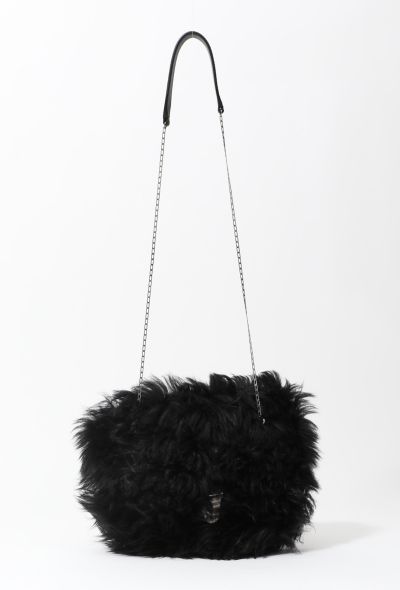 Céline Shearling Chainlink Flap Bag - 1