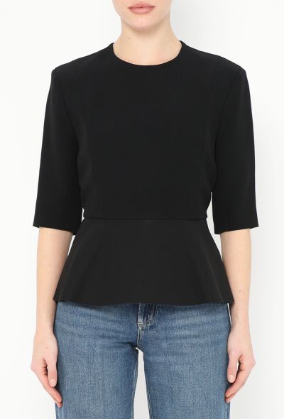 Céline S/S 2012 Crêpe Peplum Top - 1