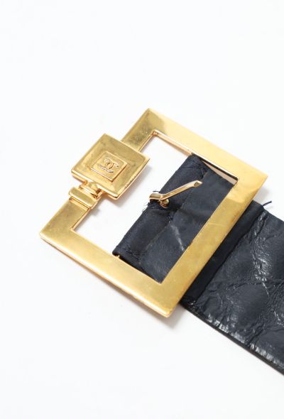 Chanel Vintage Quilted 'CC' Leather Belt - 2