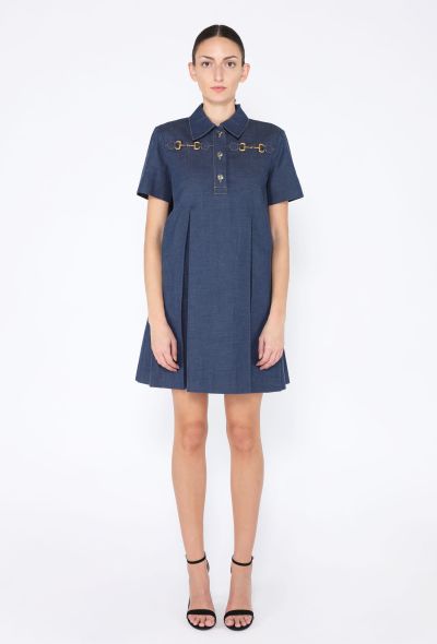 Gucci 2022 Denim Horsebit Mini Dress - 1