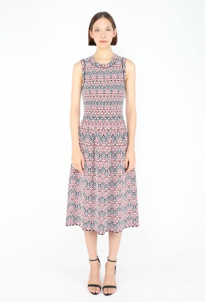 Alaïa Iridescent Jacquard Skater Dress - 1