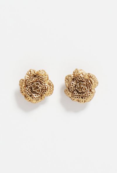 Chanel 2006 Camélia Clip Earrings - 1