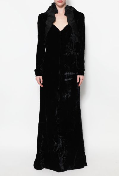 Valentino STUNNING '80s Ruffled Velvet Gown - 2