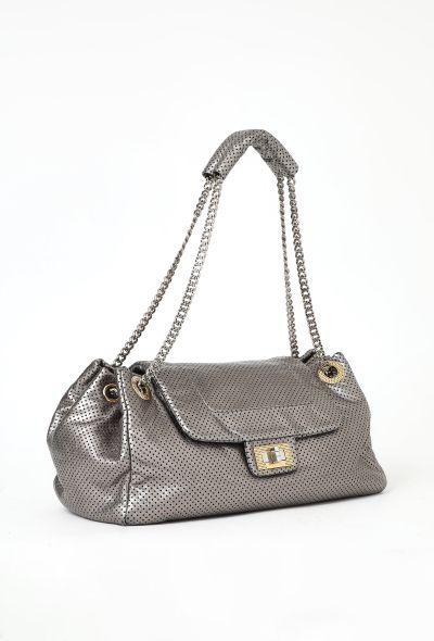 Chanel Metallic Perforated 2.55 Jumbo Bag - 2