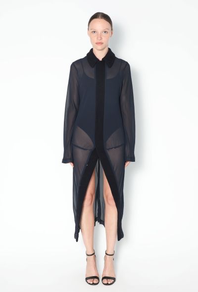 Comme des Garçons Chiffon Felted Trim Tunic - 1