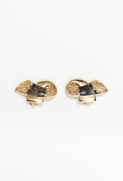Balenciaga Vintage Seafoam Twisted Clip Earrings - 1