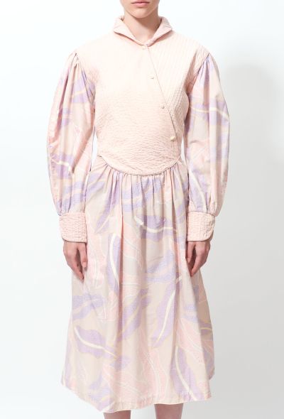 Exquisite Vintage 80s Pleated Floral Printed Dress - 2