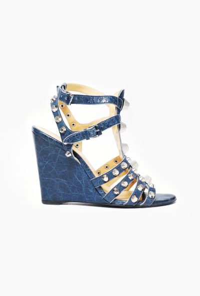 Balenciaga Motorcycle Gladiator Wedges - 1