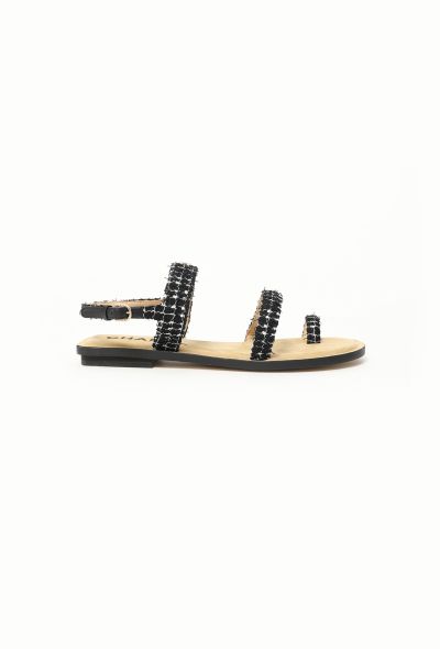 Chanel 2021 Tweed 'CC' Sandals - 2