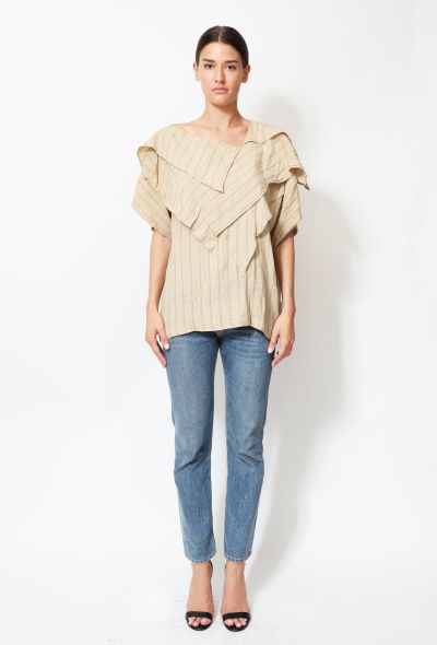 Issey Miyake Vintage Draped Linen Top - 2