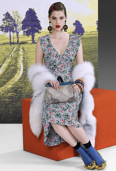Prada Resort 2011 Graphic Crêpe Dress - 2