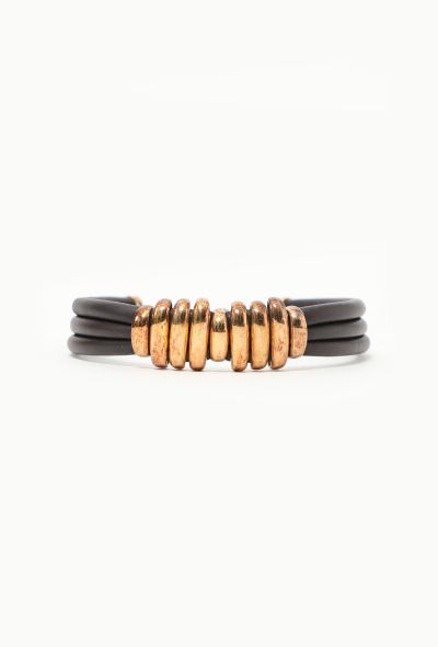 Bottega Veneta F/W 2019 Piped Vermeil Leather Choker - 1