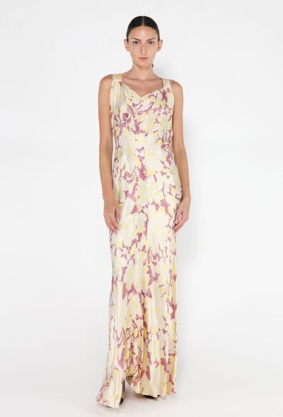 Floral Silk Bias Evening Gown, 1930s - 1